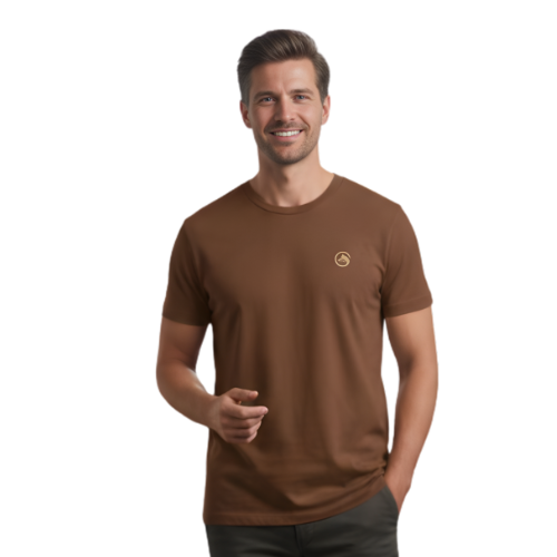 CAMISETA BASICA MARROM